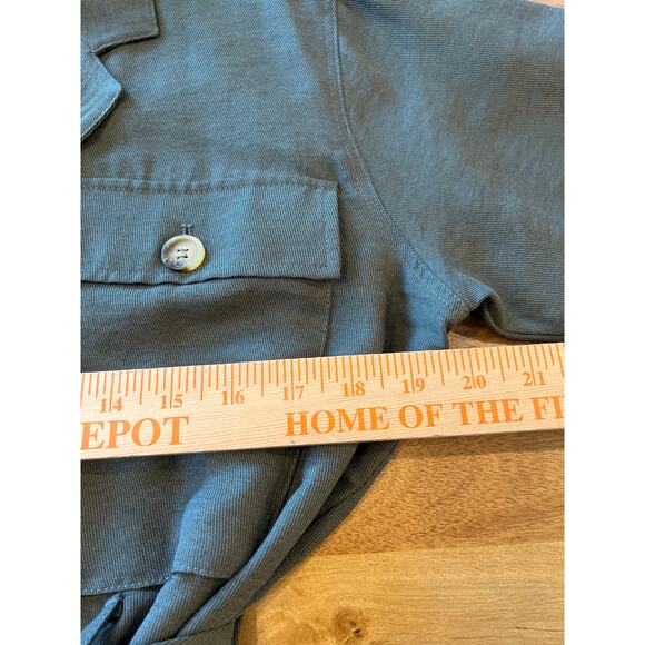 Anine Bing Kaiden Utility Mini Shirt Dress in Willow Green Women's XS NWT - Picture 11 of 12